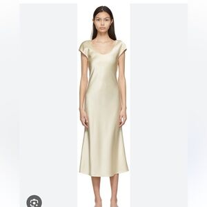 Toteme Cap-Sleeve Bias Cut Satin Dress